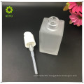 120ml new products cosmetic container square clear glass bottle with pump cap